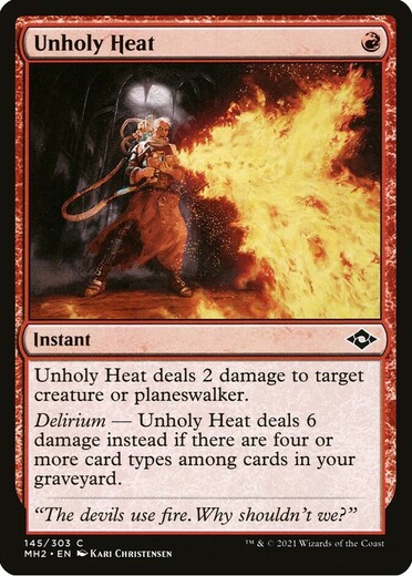 MTG card Sorcery Unholy Heat MTG card Sorcery Unholy Heat